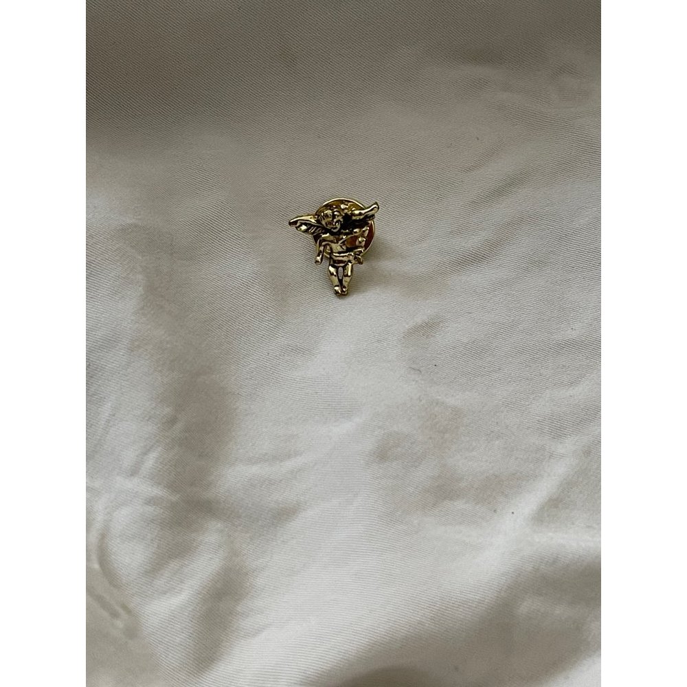 Vintage Gold Tone Angel Lapel Pin